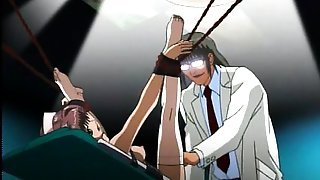 Tied up anime nurse fucked and facialized