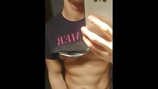 Horny perfect body, hot boy... a lot of cum wasted