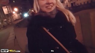 Glamorous blonde teen with natural boobs gets demolished