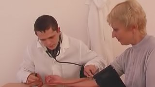Mature patient has sex with her doctor in a hospital bed